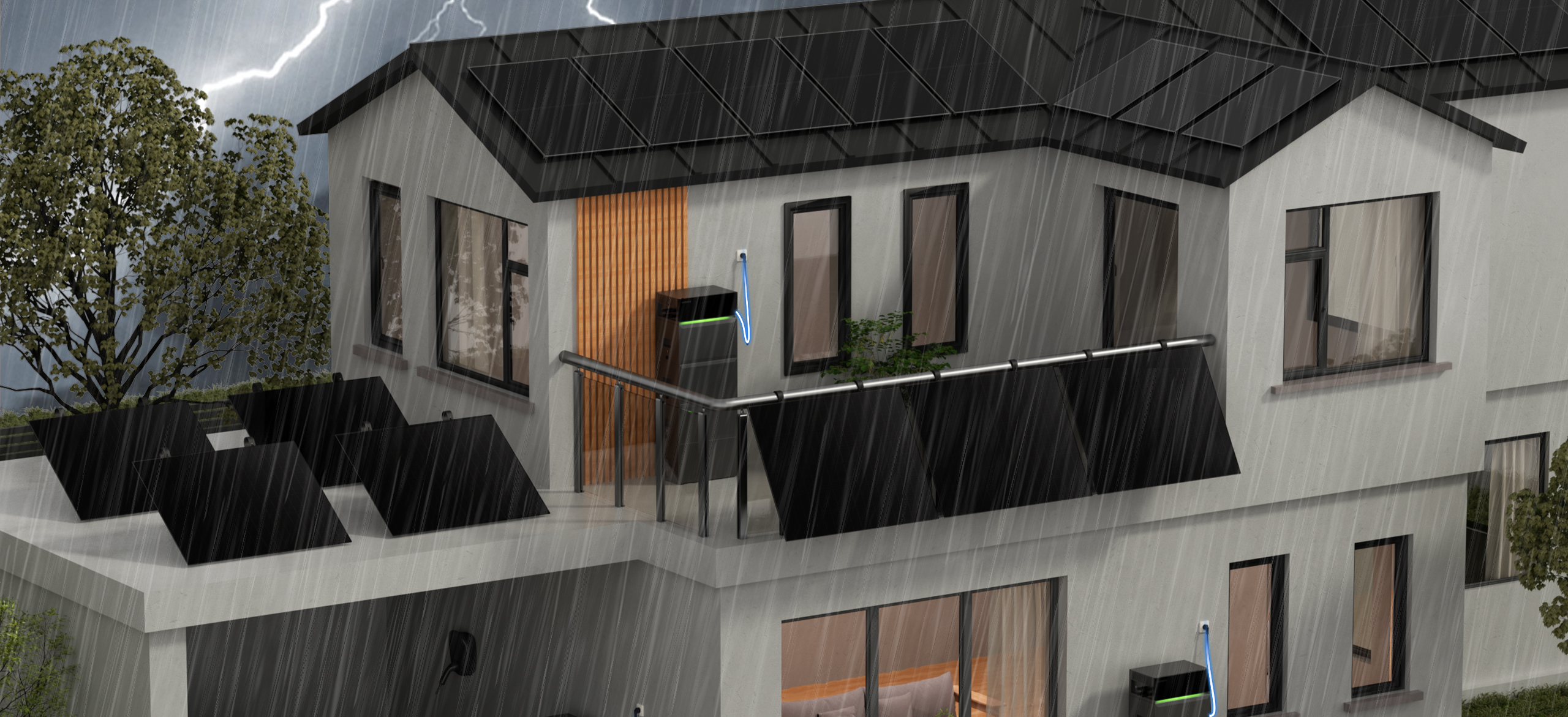 Sunpura S2400 regen en onweer